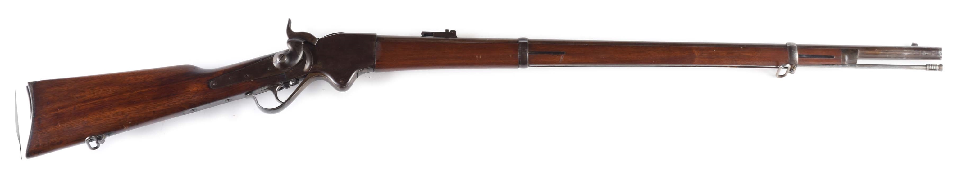 (A) BURNSIDE RIFLE CO. SPENCER MODEL 1865 LEVER ACTION RIFLE.