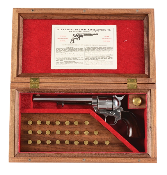 IMPERIAL MINIATURE ARMORY COLT SINGLE ACTION ARMY CASED WITH ACCESSORIES.