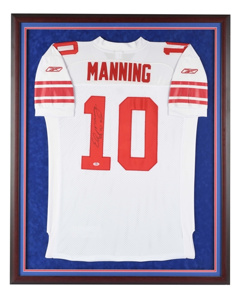 NEW YORK GIANTS AUTOGRAPHED ELI MANNING NO. 10 FOOTBALL JERSEY.