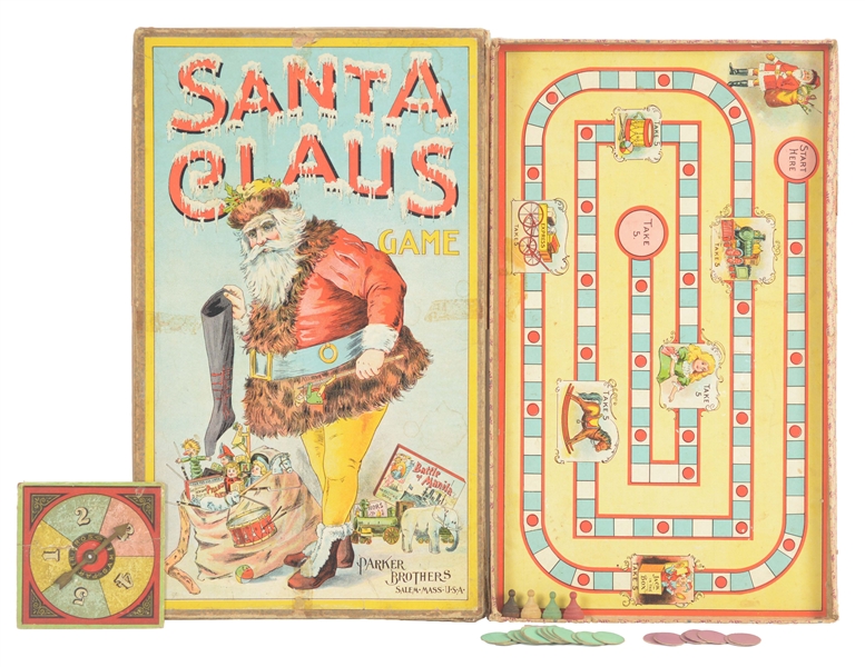 EARLY PARKER BROTHERS SANTA CLAUS GAME. 
