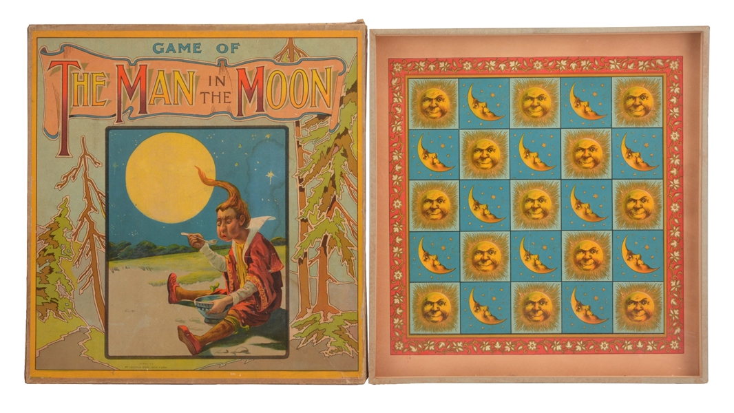 RARE THE MAN IN THE MOON BOARD GAME. 