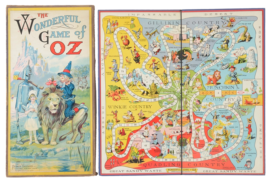 EARLY PARKER BROS. THE WONDERFUL GAME OF OZ. 