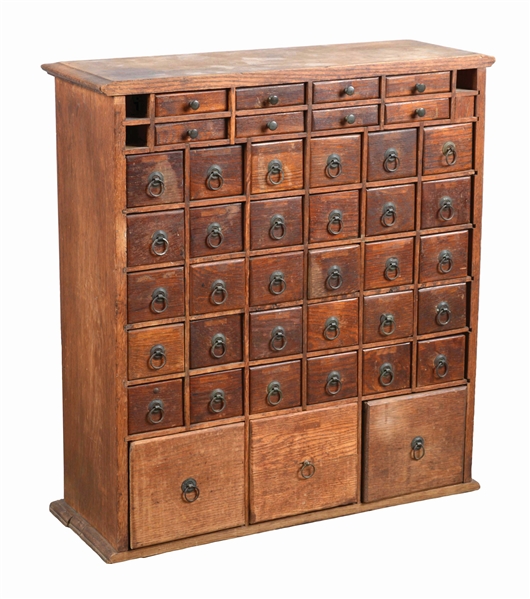 EARLY "MUNYONS HOMOEOPATHIC REMEDIES" APOTHECARY CABINET. 