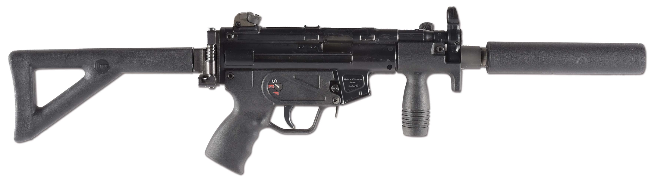 (N) FANTASTIC HK MP5K MACHINE GUN (FULLY TRANSFERABLE) WITH AWC SUPPRESSOR.