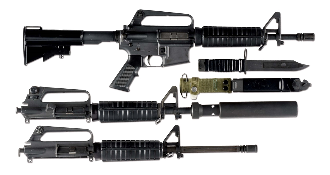 (N) COLT M16A2 MACHINE GUN WITH KNIGHTS ARMAMENT SUPPRESSOR AND ACCESSORIES (FULLY TRANSFERABLE).