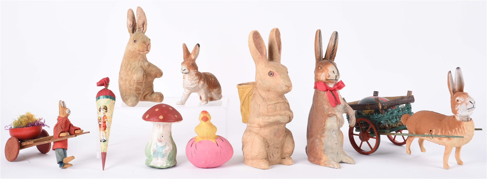 LOT OF 9: BUNNY & EASTER RELATED CONTAINERS.