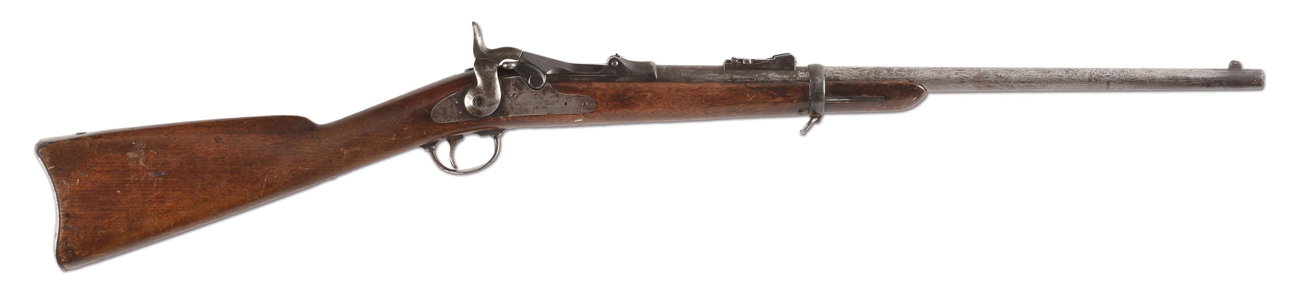(A) THE TRUMPETEER CARBINE, FORENSICALLY CONFIRMED & SOLDIER IDENTIFIED TO THE LAST WHITE MAN TO SEE CUSTER ALIVE, CUSTER BATTLEFIELD US MODEL 1873 SPRINGFIELD TRAPDOOR CARBINE.