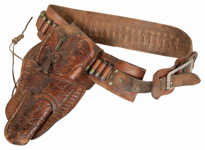 TOOLED HOLSTER AND MONEY BELT.