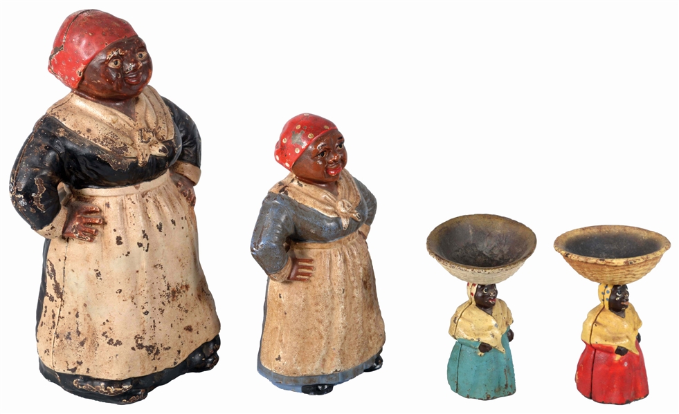 LOT OF 4: HUBLY CAST IRON MAMMIES. 
