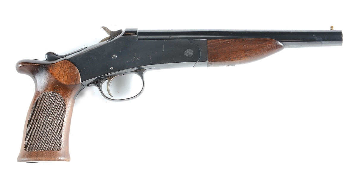 (N) EARLY HARRINGTON & RICHARDSON HANDY GUN WITH 8" BARREL (ANY OTHER WEAPON).