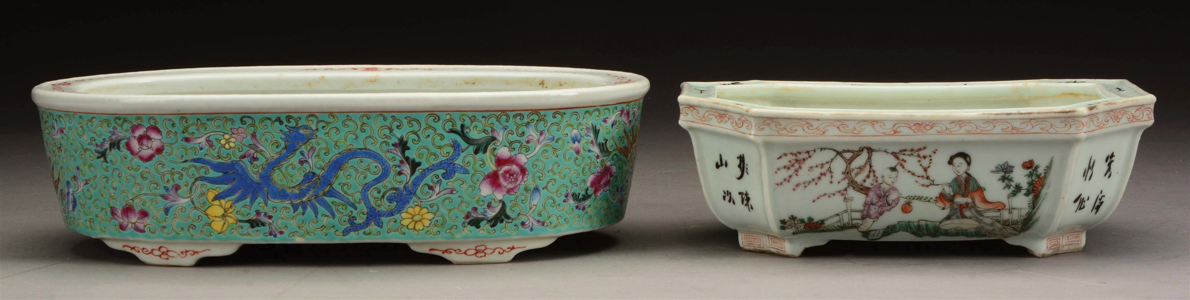 LOT OF 2: CHINESE PORCELAIN PLANTERS.