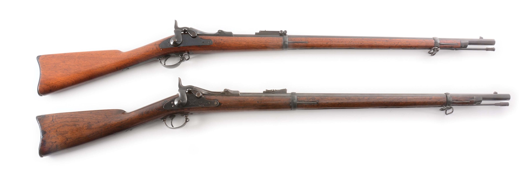 (A) LOT OF TWO: US SPRINGFIELD TRAPDOOR MODELS 1873 & 1884 RIFLES.