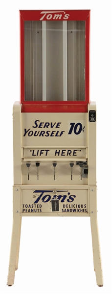 10¢ TOMS SERVE YOURSELF VENDING MACHINE.