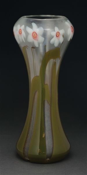 TIFFANY PAPERWEIGHT JONQUIL VASE.