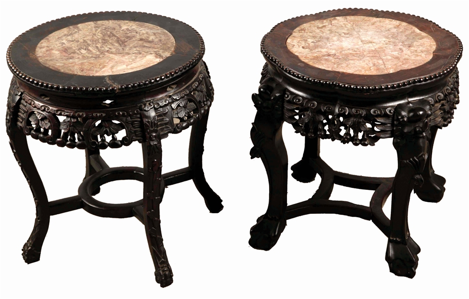LOT OF 2: DECORATIVE END TABLES.