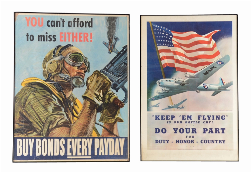 LOT OF 2: WORLD WAR II U.S. AIR CORP POSTERS