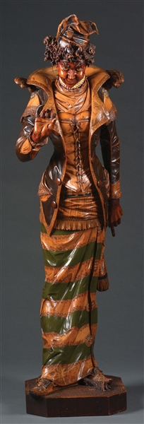 HIGHLY CARVED WOODEN "DEVIL" WOMAN.