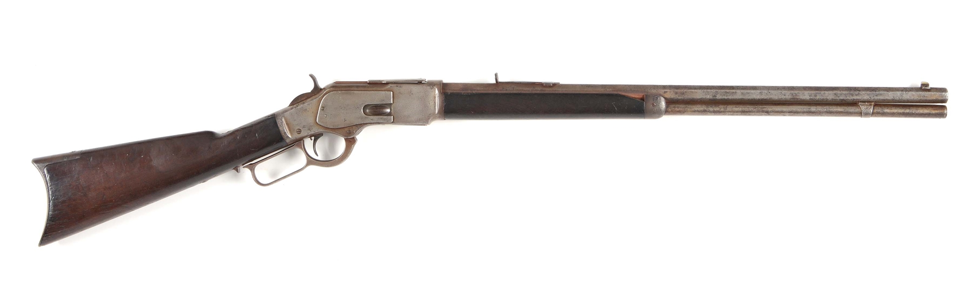 (A) WINCHESTER MODEL 1873 .38 CALIBER LEVER ACTION RIFLE (1886).