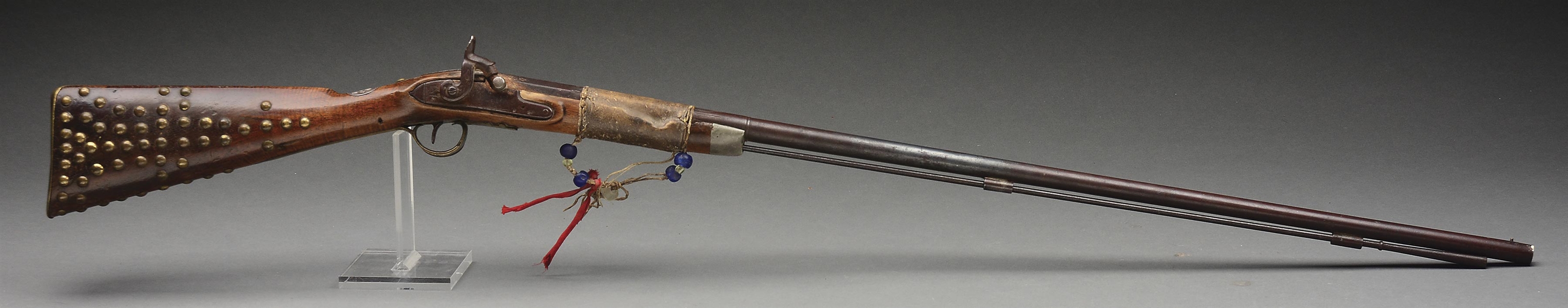 (A) RARE AND DOCUMENTED AUTHENTIC WHEELER INDIAN CHIEFS TRADE MUSKET.