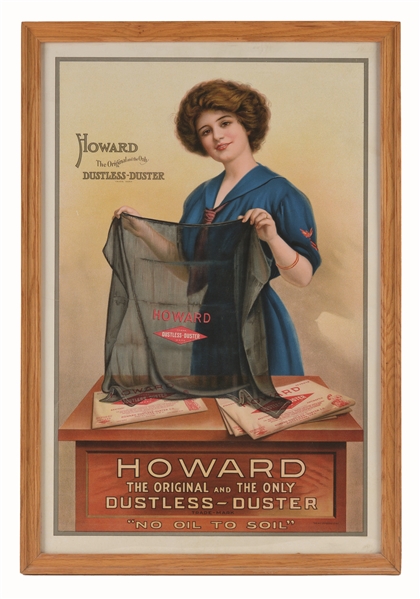 CIRCA 1920 - 1925 HOWARD DUSTER LARGE POSTER.