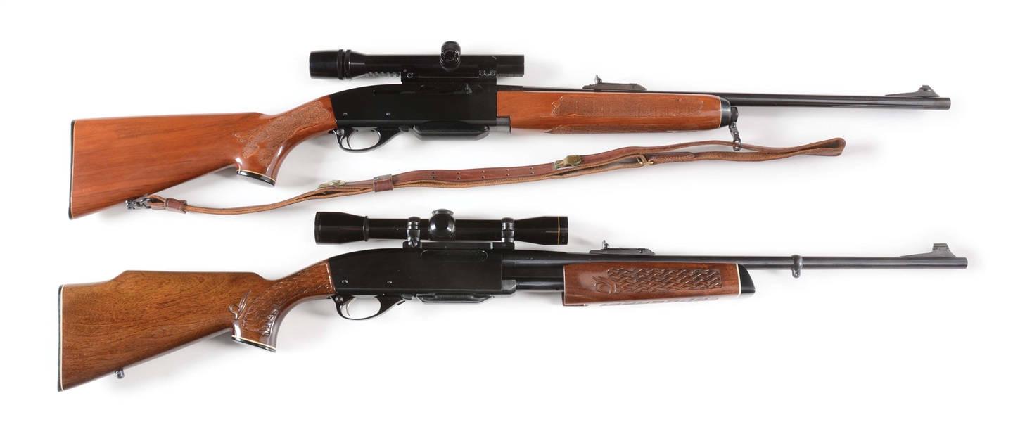 (M) LOT OF 2: REMINGTON MODEL 742 AND 760 SPORTING RIFLES.