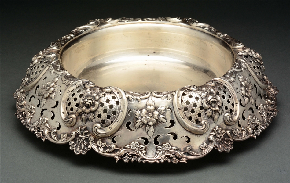 A LARGE TIFFANY STERLING CENTER BOWL.