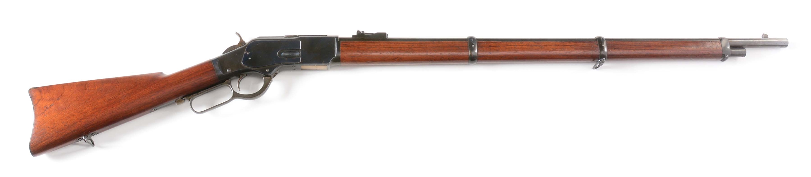 (C) WINCHESTER MODEL 1873 MUSKET WITH CLEANING ROD (1903).