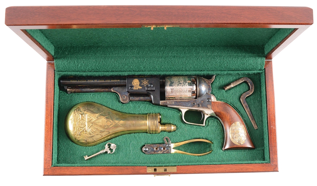 (A) COLT - TEXAS RANGER COMMEMORATIVE DRAGOON PISTOL WITH CASE AND TOOLS.