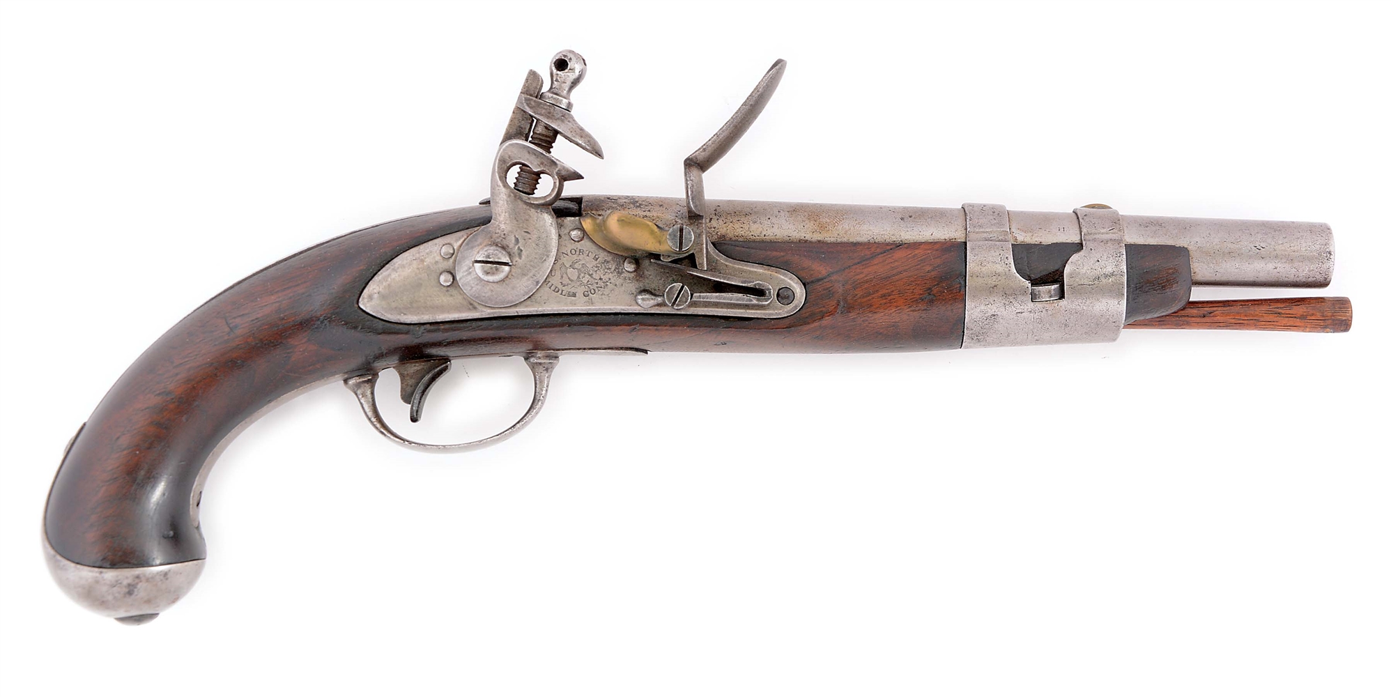 (A) A RARE AND DESIRABLE SOUTH CAROLINA MARKED US MODEL 1816 SINGLE SHOT MARTIAL PISTOL BY S. NORTH.