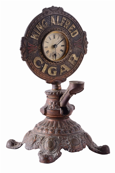 KING ALFRED CIGAR CUTTER WITH CLOCK.