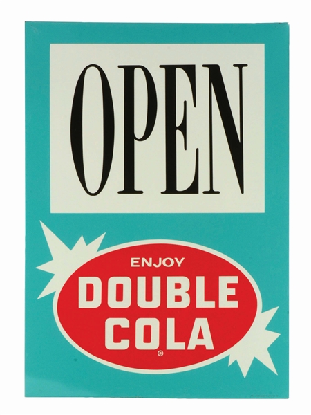 DOUBLE COLA TIN ADVERTISING SIGN.