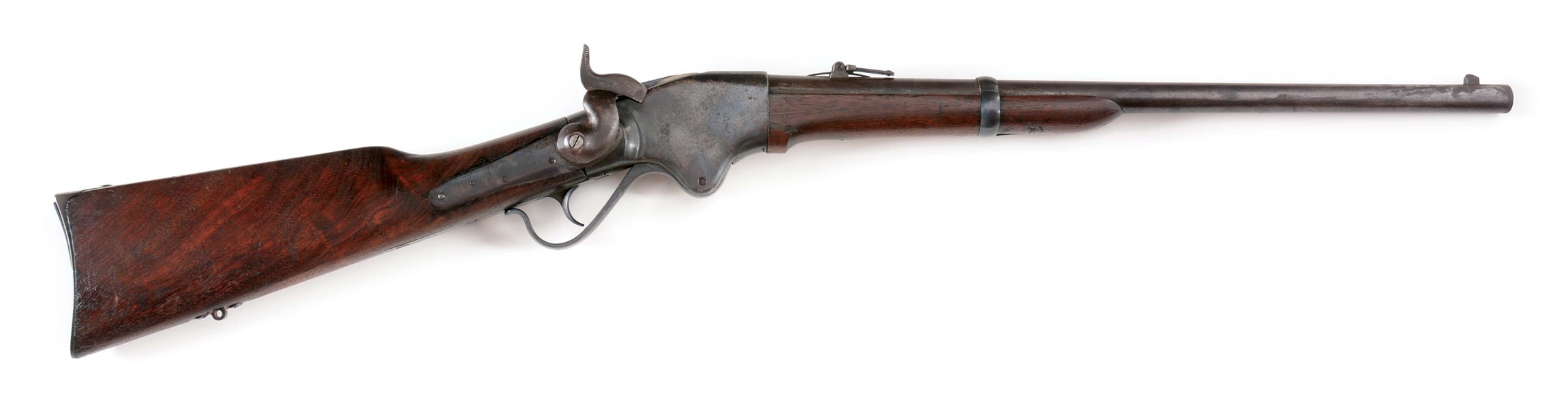 (A) CIVIL WAR SPENCER MODEL 1860 SADDLE RING CARBINE.