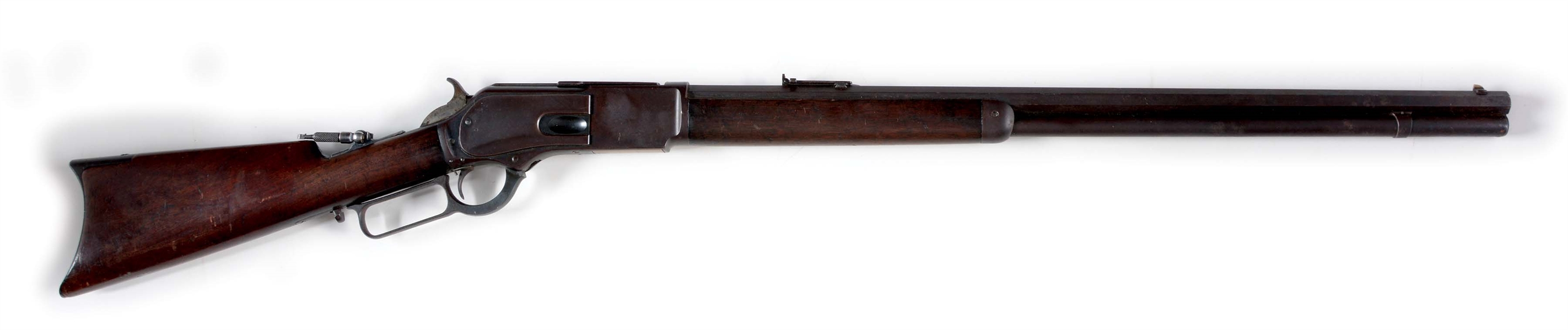 (A) WINCHESTER 1876 LEVER ACTION RIFLE.