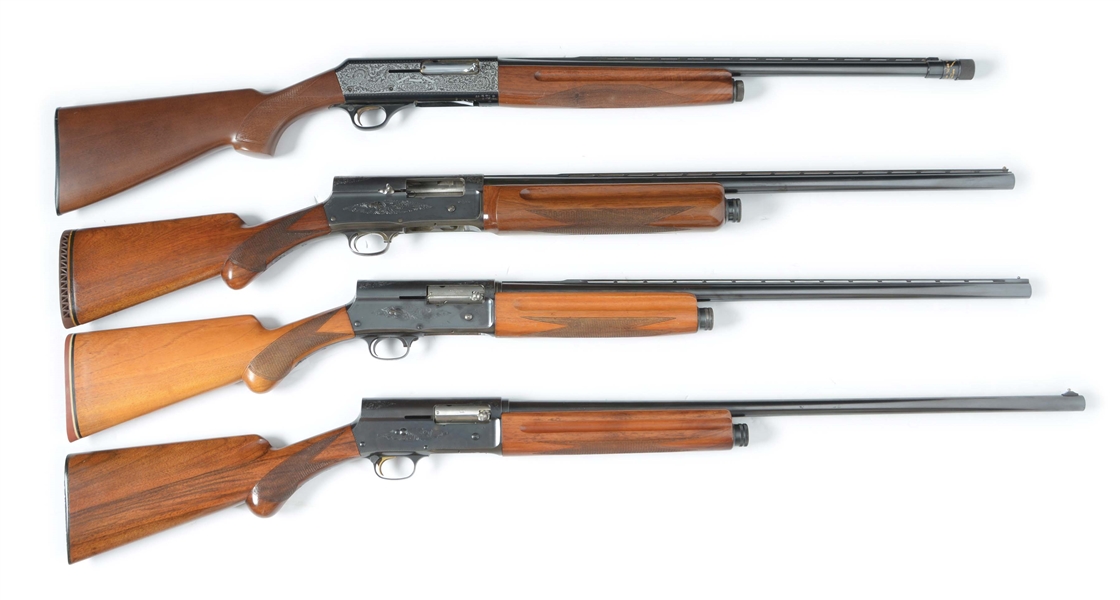 (C) LOT OF 4: SEMI-AUTOMATIC SHOTGUNS FROM FRANCHI AND BROWNING.