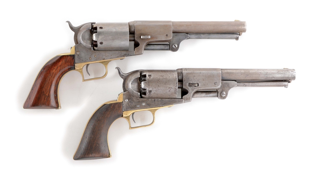 (A) LOT OF TWO: A PAIR OF FAUX AGED COLT MODEL DRAGOON REVOLVERS.