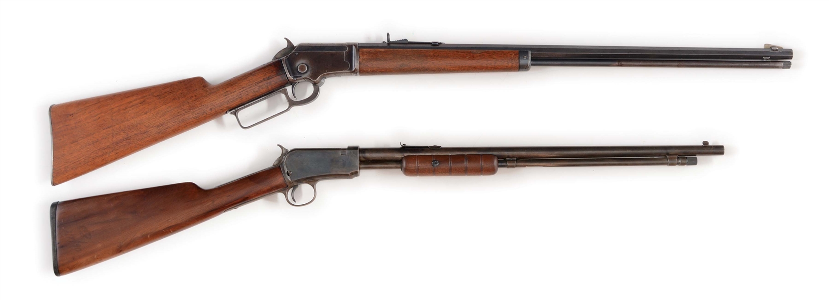 (C) LOT OF TWO: TWO QUALITY PRE-WAR .22 RIFLES FROM MARLIN AND WINCHESTER.