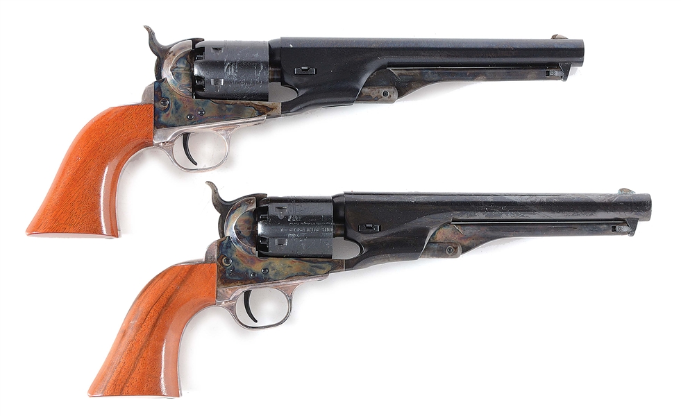 (A) LOT OF 2: CONSECUTIVE PAIR OF 1861 COLT PERCUSSION REVOLVERS.