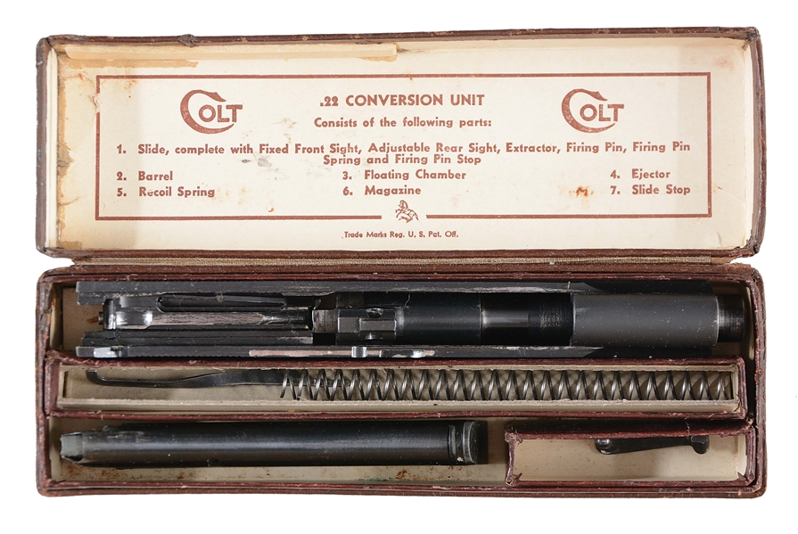 EARLY POST-WAR COLT MODEL 1911-A1 BOXED .22 CONVERSION KIT