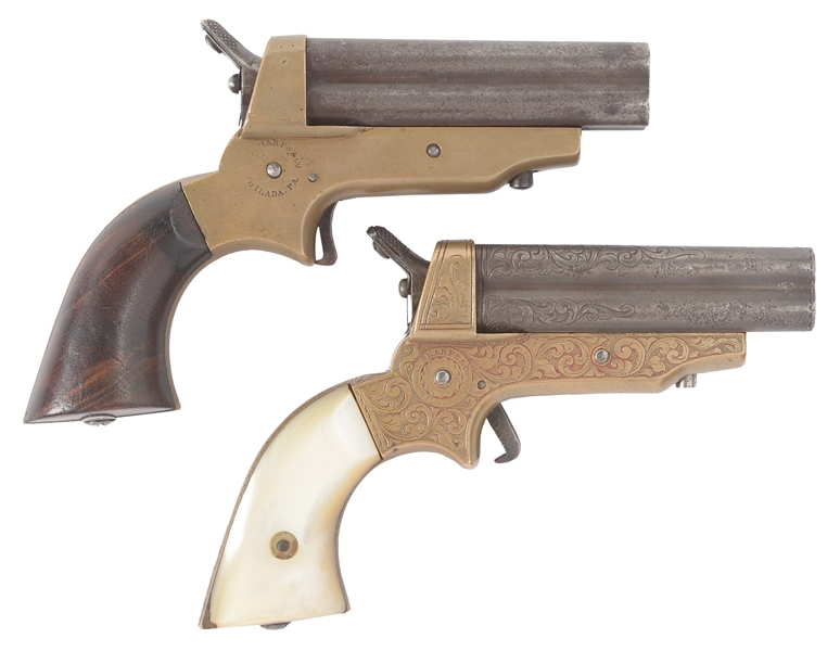 (A) LOT OF TWO: TWO FINE SHARPS FOUR BARREL PISTOLS