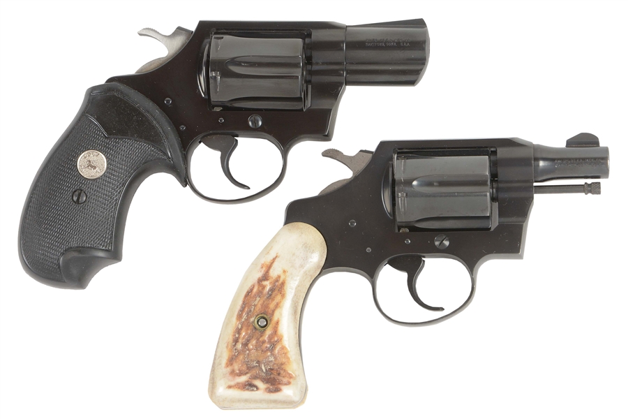 (M) LOT OF TWO: TWO COLT DETECTIVE REVOLVERS - OLD & NEW STYLES.