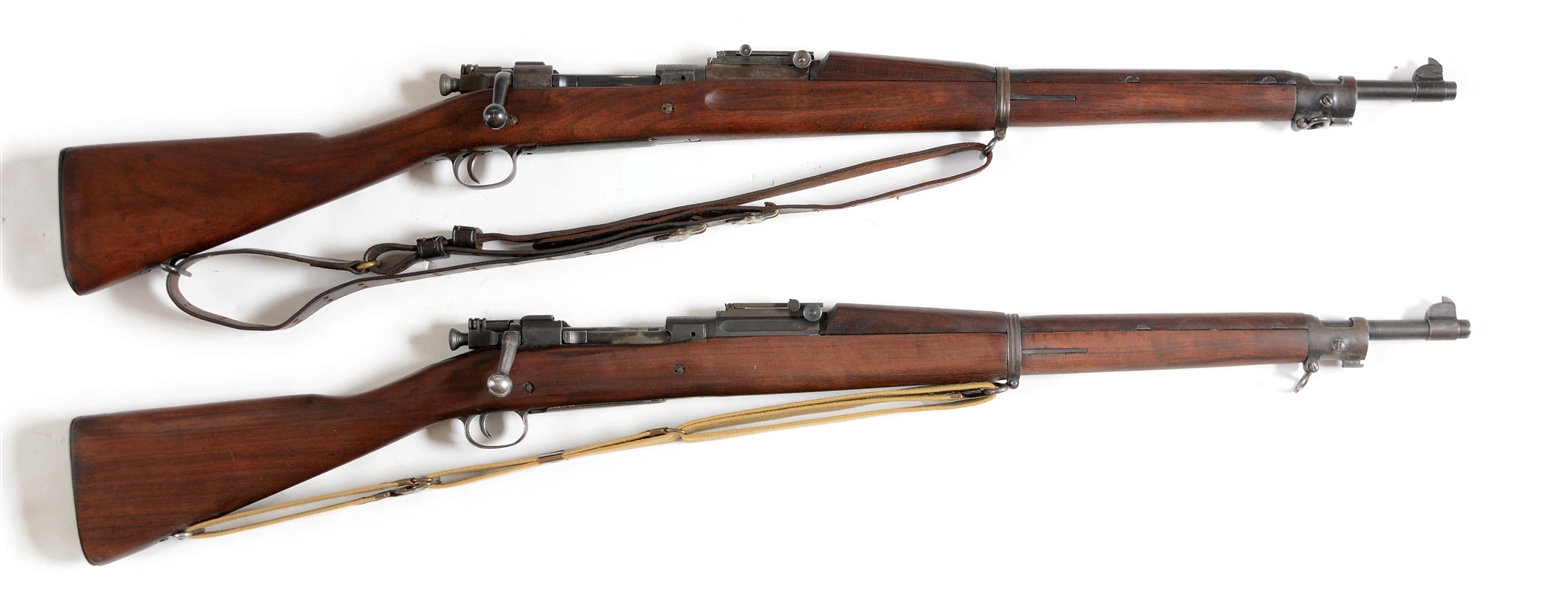 (C) LOT OF TWO: TWO FINE US MODEL 1903 SPRINGFIELD BOLT ACTION MILITARY RIFLES.