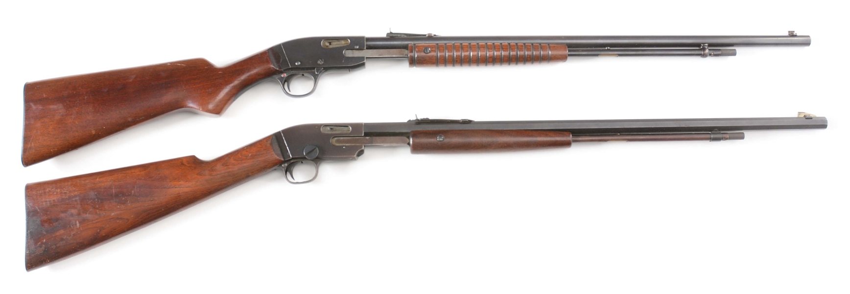(C) LOT OF TWO: TWO TRYON KEYSTONE SLIDE ACTION RIFLES.
