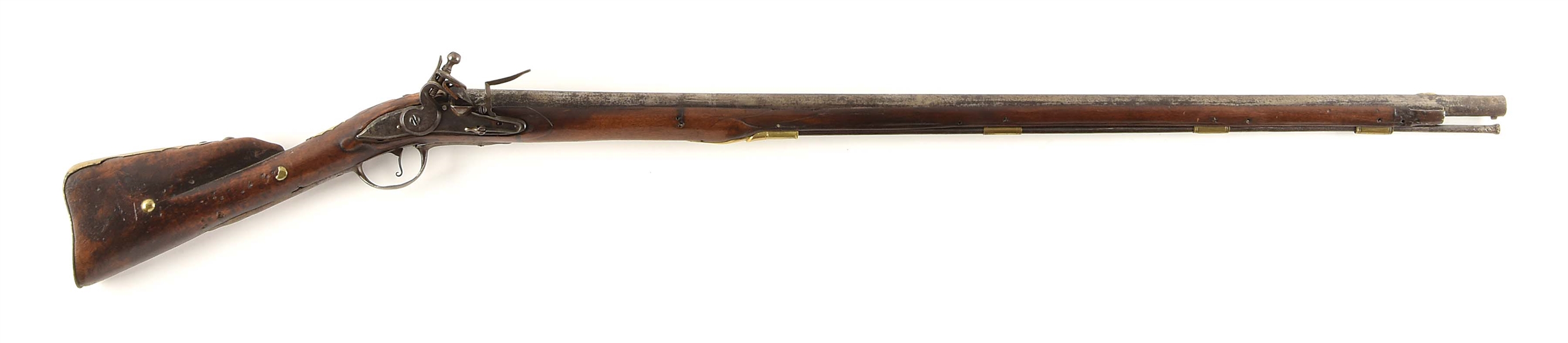 (A) GERMANIC FLINTLOCK MUSKET WITH AMERICAN ALTERATIONS.