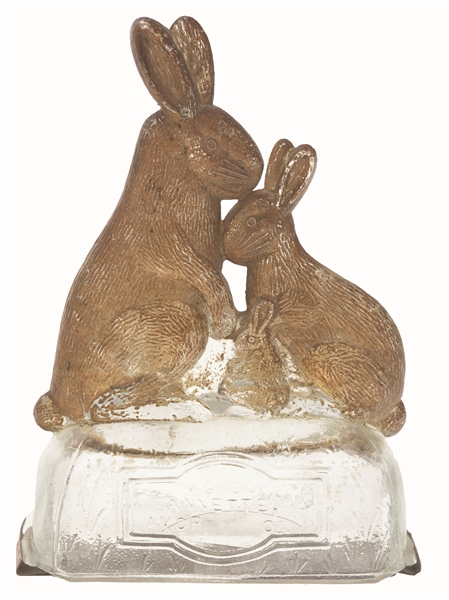 RABBIT FAMILY CANDY CONTAINER.