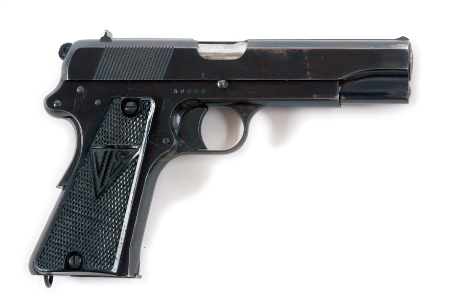 (C) EARLY WAR TIME PRODUCTION HIGH POLISH SLOTTED RADOM SEMI-AUTOMATIC PISTOL WITH HOLSTER.