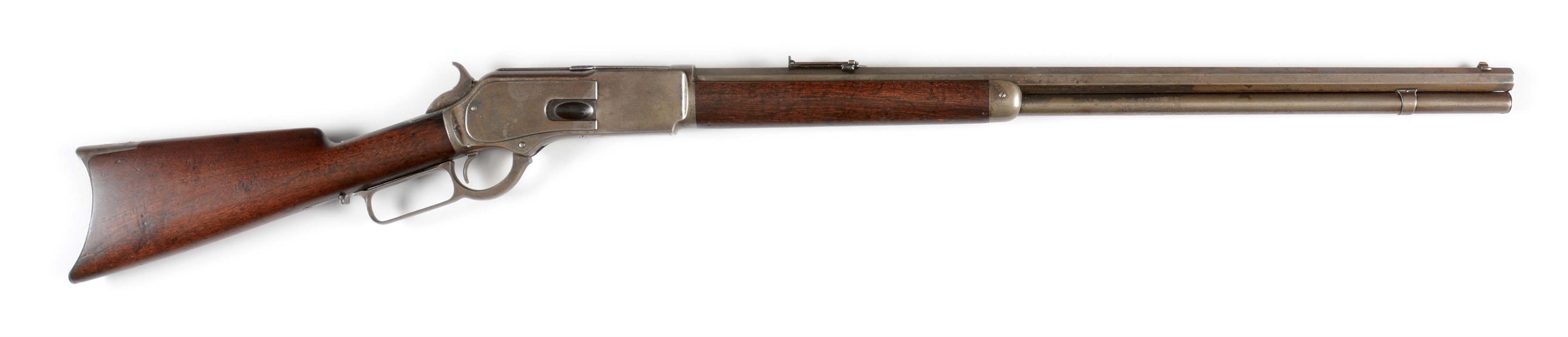 (A) WINCHESTER 1876 LEVER ACTION RIFLE.