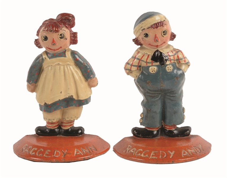 RAGGEDY ANN & ANDY BOOKENDS.