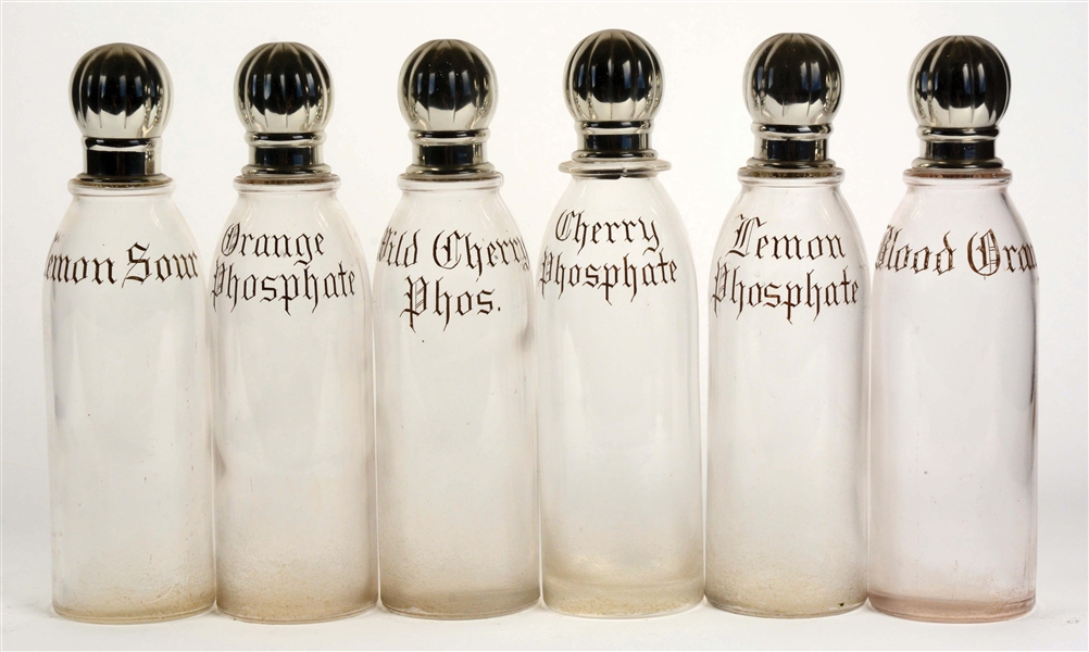 LOT OF 6: EARLY SYRUP BOTTLES.