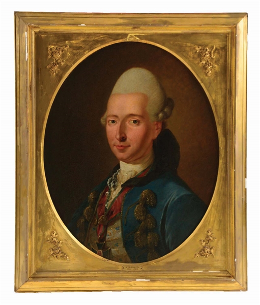 ATTRIBUTED TO ALEXANDER ROSLIN (SWEDISH, 1718 - 1793) PORTRAIT OF A NOBLEMAN.