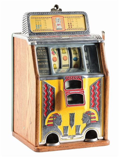 10¢ CAILLE SILENT SPHINX SLOT MACHINE.